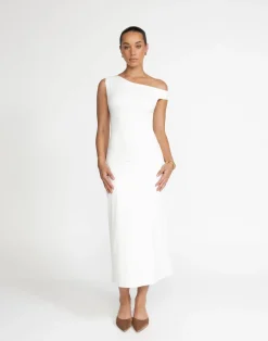 Lulu Midi Dress (White)*CHARCOAL Hot