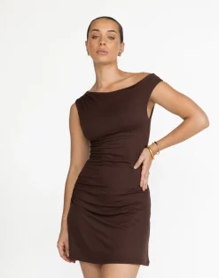 Lulu Mini Dress (Cocoa)*CHARCOAL Sale