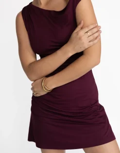 Lulu Mini Dress (Plum)*CHARCOAL New