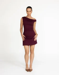 Lulu Mini Dress (Plum)*CHARCOAL New