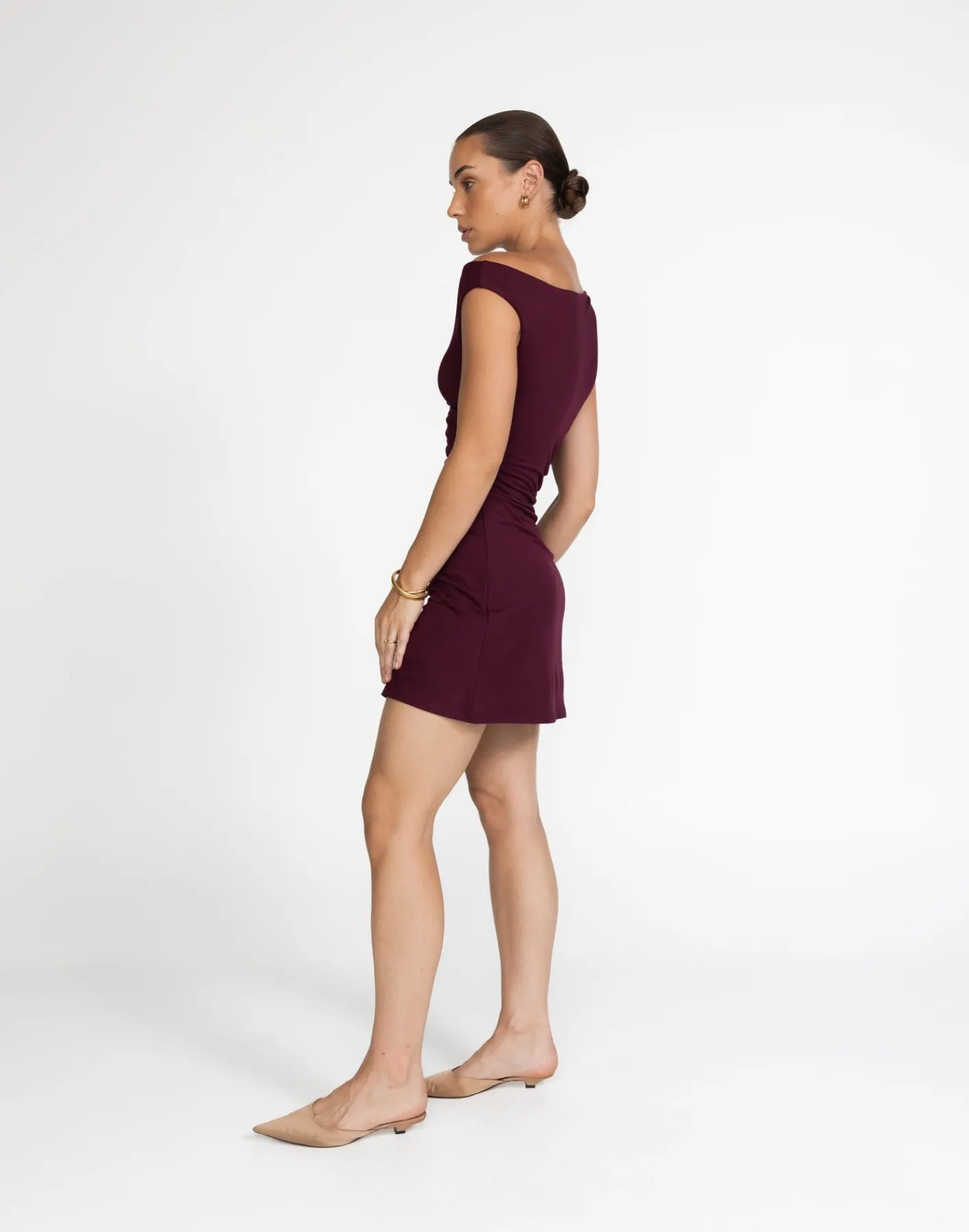 Lulu Mini Dress (Plum)*CHARCOAL New