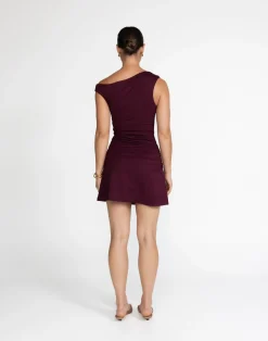 Lulu Mini Dress (Plum)*CHARCOAL New