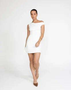 Lulu Mini Dress (White)*CHARCOAL Hot