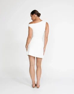 Lulu Mini Dress (White)*CHARCOAL Hot