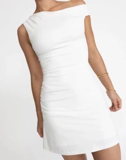 Lulu Mini Dress (White)*CHARCOAL Hot