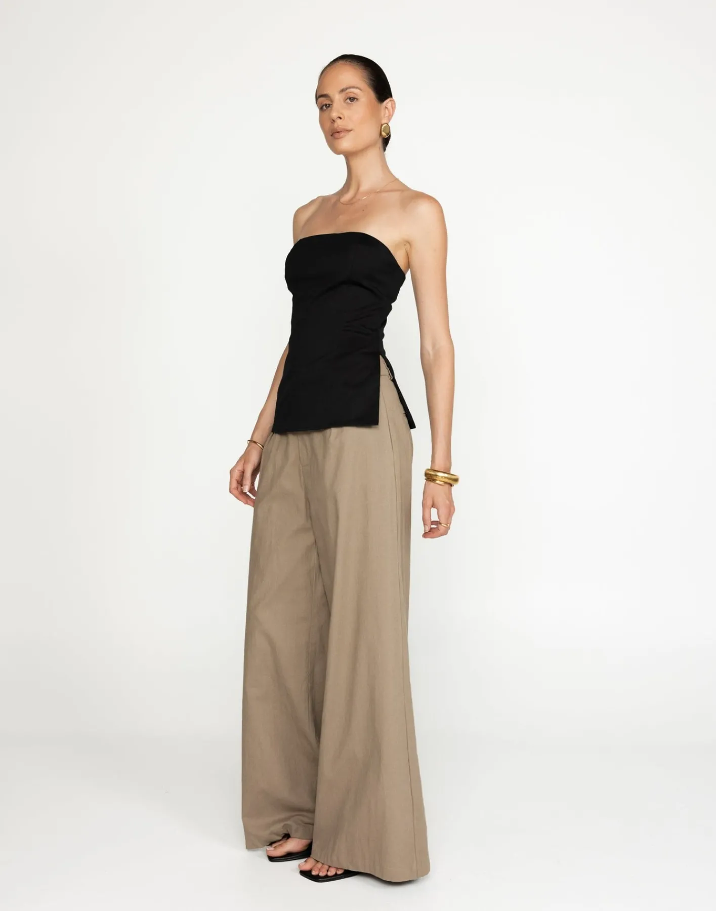 Madelaine Strapless Top (Black)*CHARCOAL Clearance
