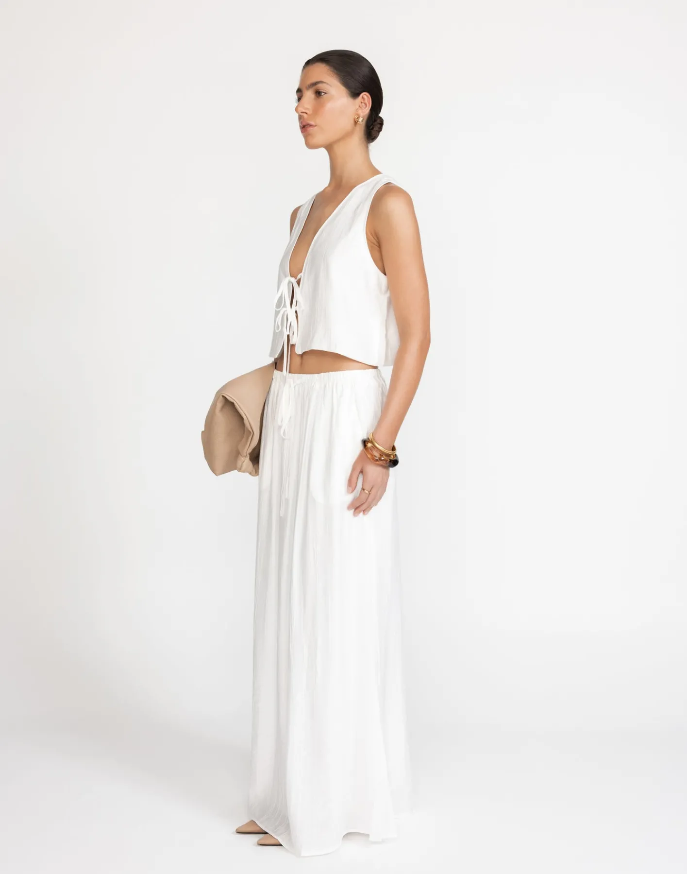 Madi Maxi Skirt (White)*CHARCOAL Outlet