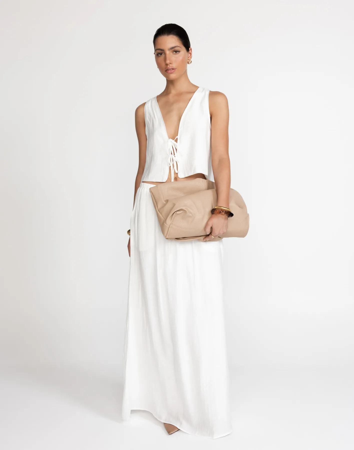 Madi Top (White)*CHARCOAL New