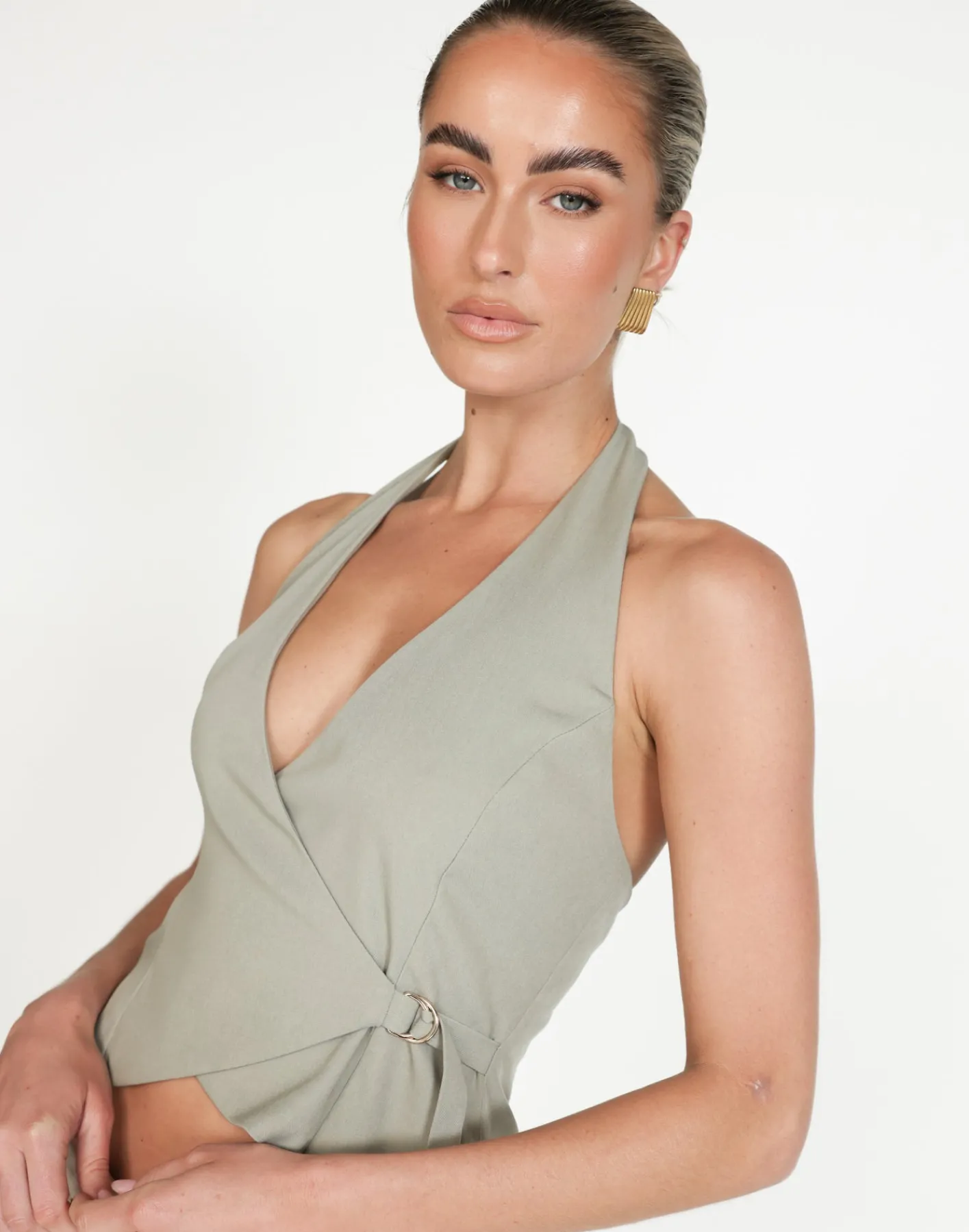 Malika Top (Seagrass)*CHARCOAL Clearance