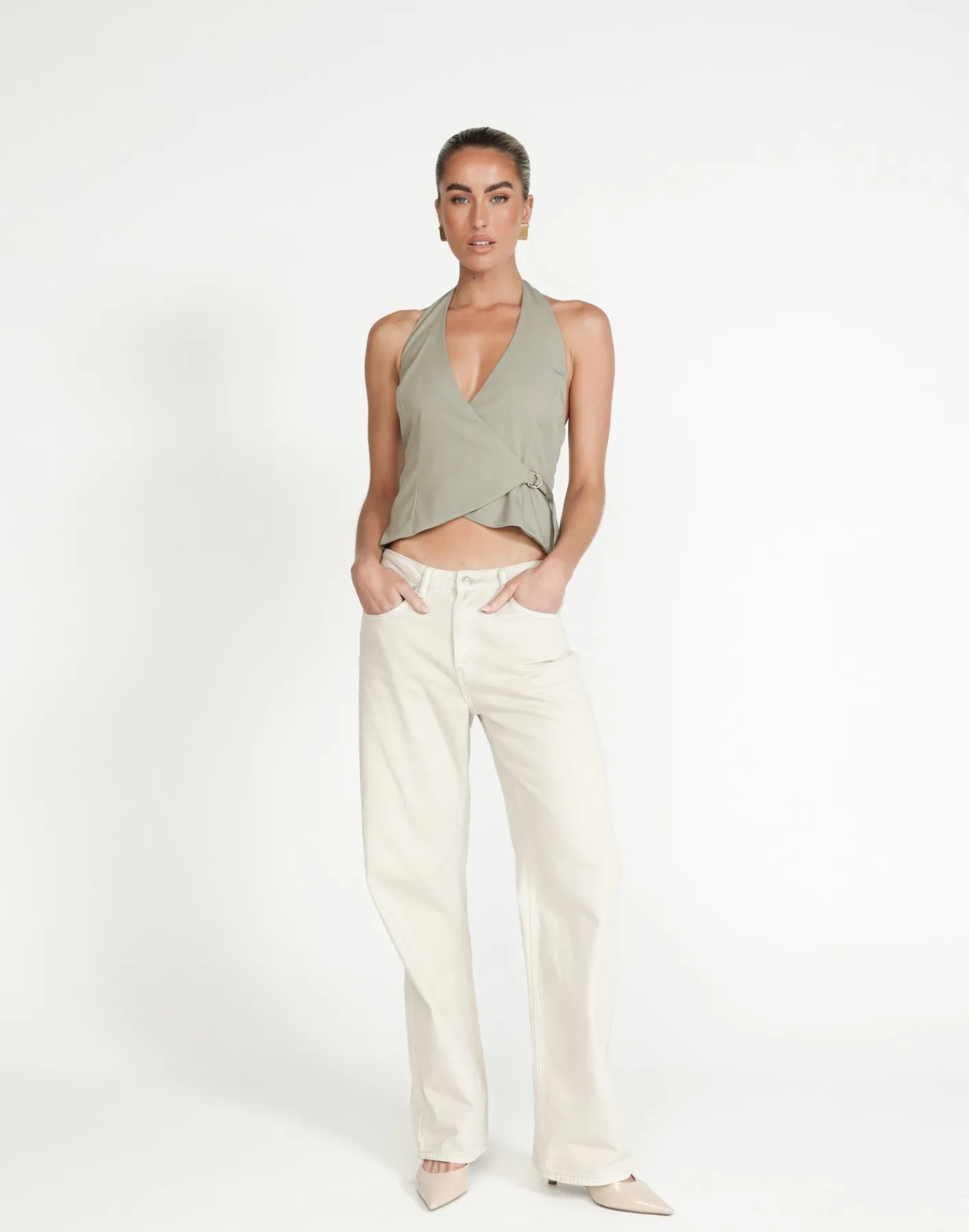 Malika Top (Seagrass)*CHARCOAL Clearance