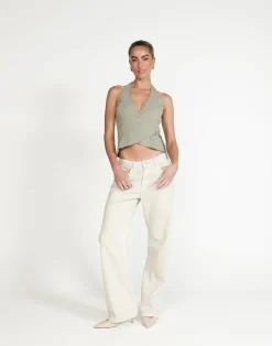 Malika Top (Seagrass)*CHARCOAL Clearance