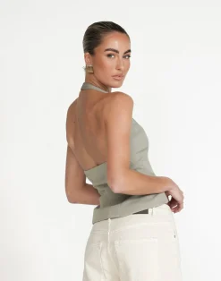 Malika Top (Seagrass)*CHARCOAL Clearance