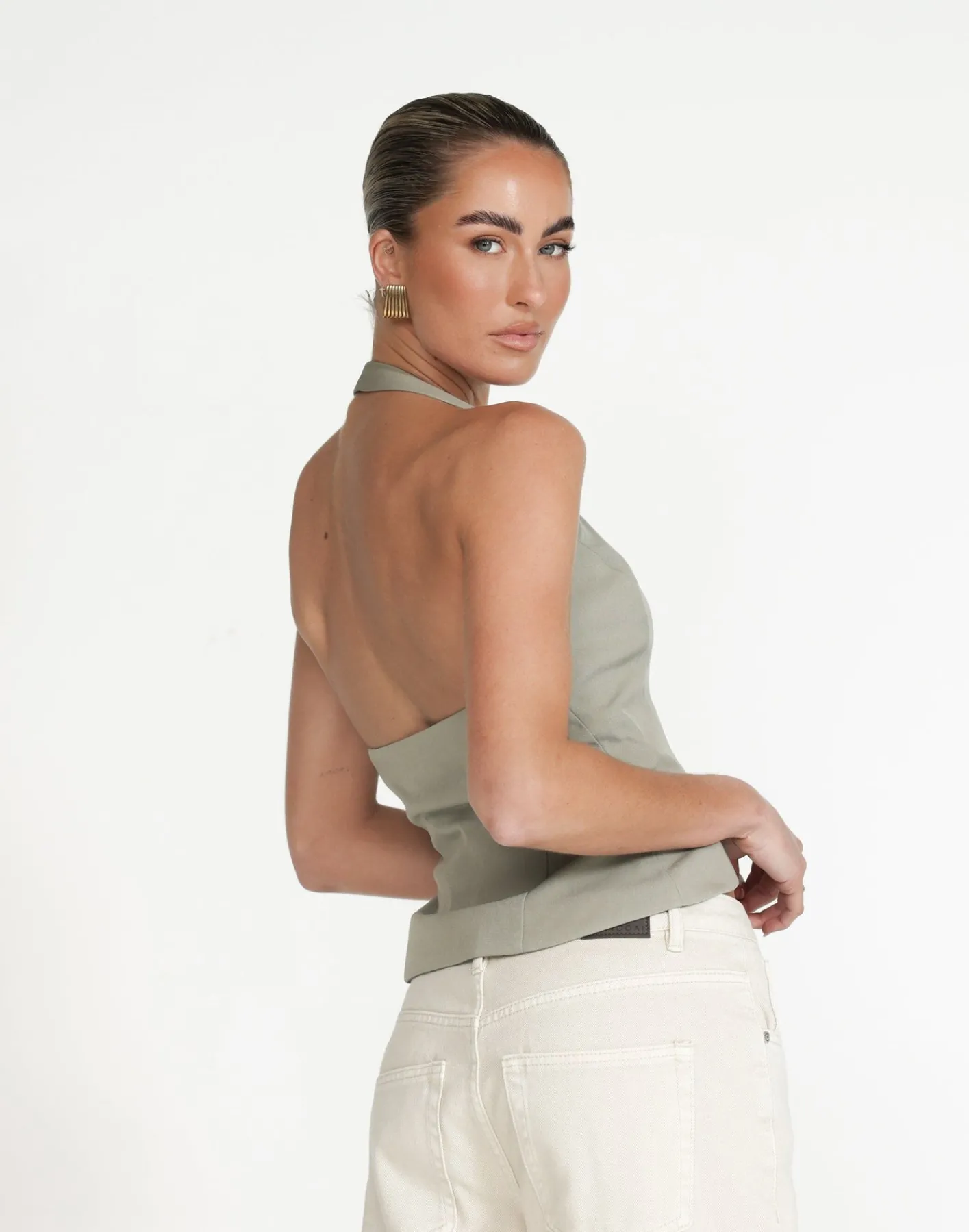 Malika Top (Seagrass)*CHARCOAL Clearance