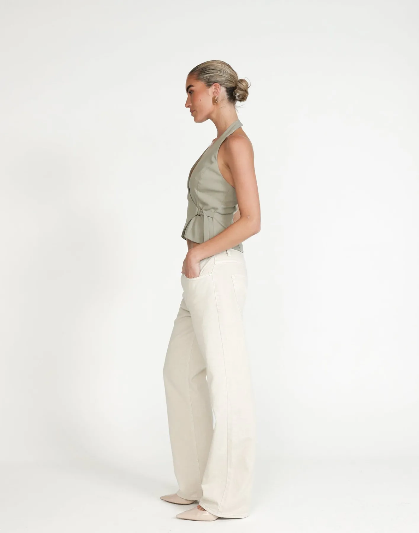 Malika Top (Seagrass)*CHARCOAL Clearance