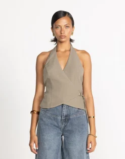 Malika Top (Stone)*CHARCOAL Fashion