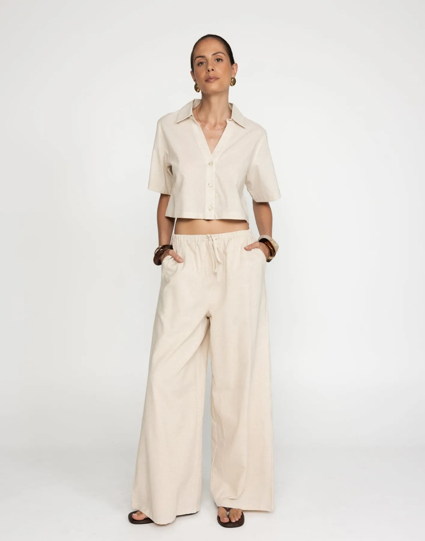 Maria Pants (Oatmeal)*CHARCOAL Hot