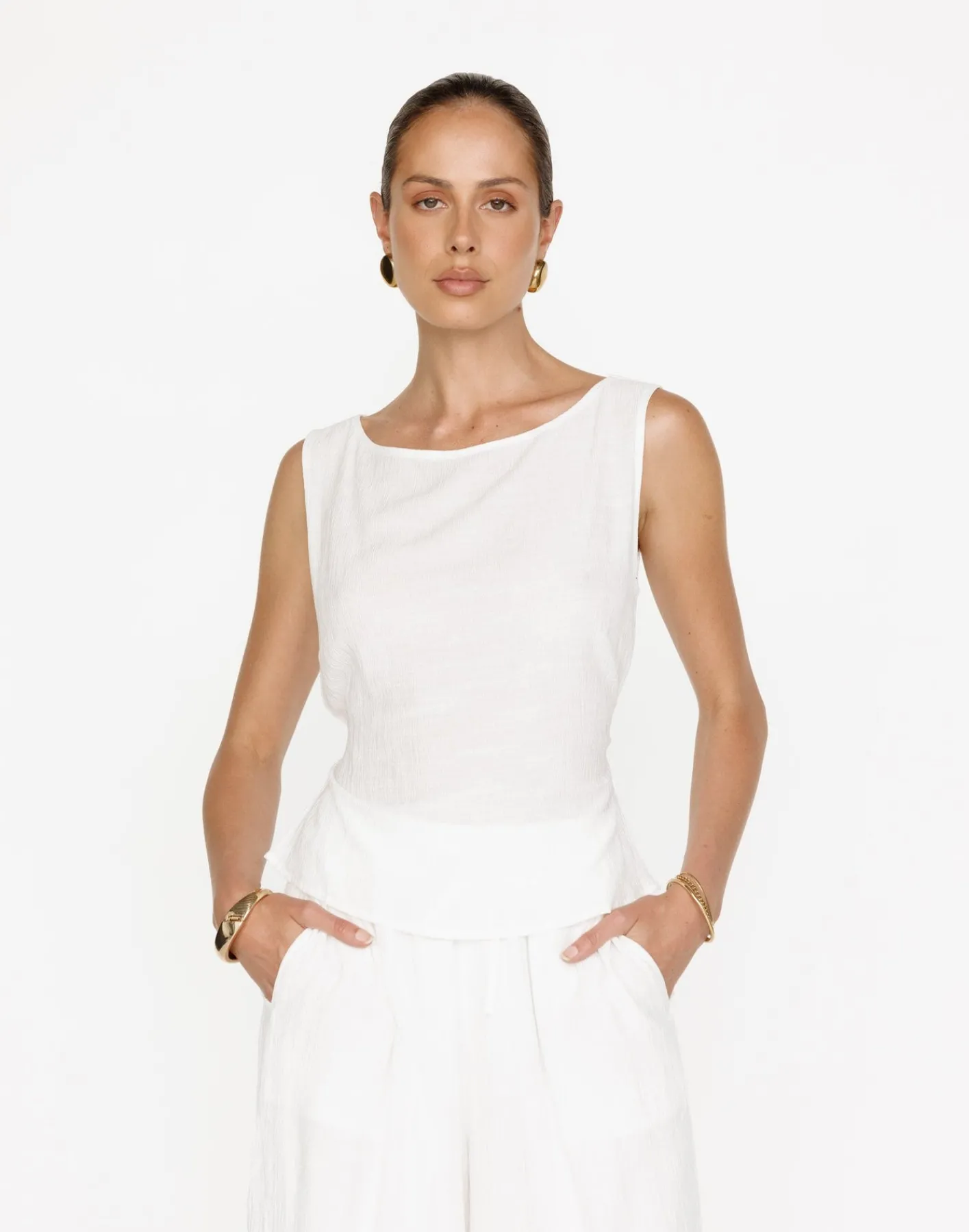 Mariam Top (White)*CHARCOAL Best