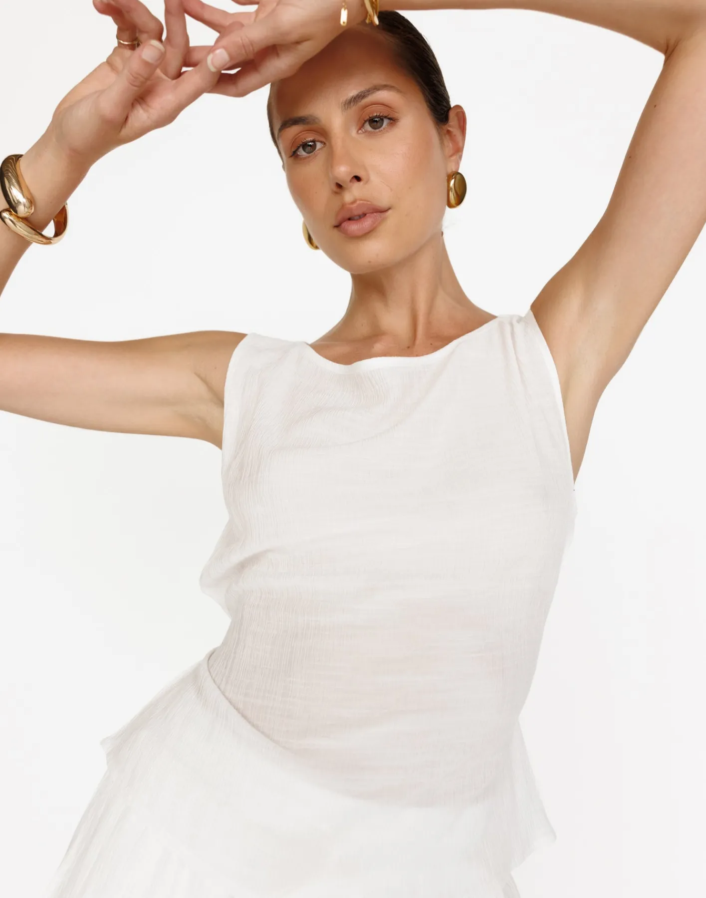 Mariam Top (White)*CHARCOAL Best