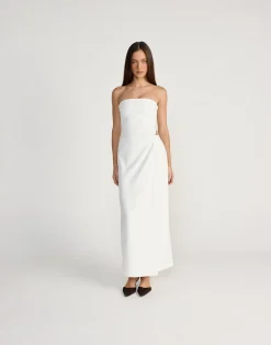 Mariza Maxi Dress (White)*CHARCOAL Sale