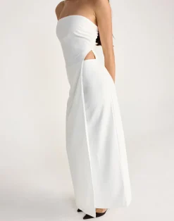 Mariza Maxi Dress (White)*CHARCOAL Sale