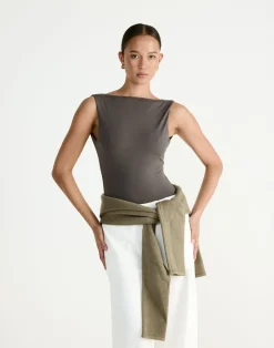 Marleigh Bodysuit (Slate)*CHARCOAL Discount