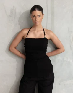 Miguel Top (Black)*CHARCOAL Clearance