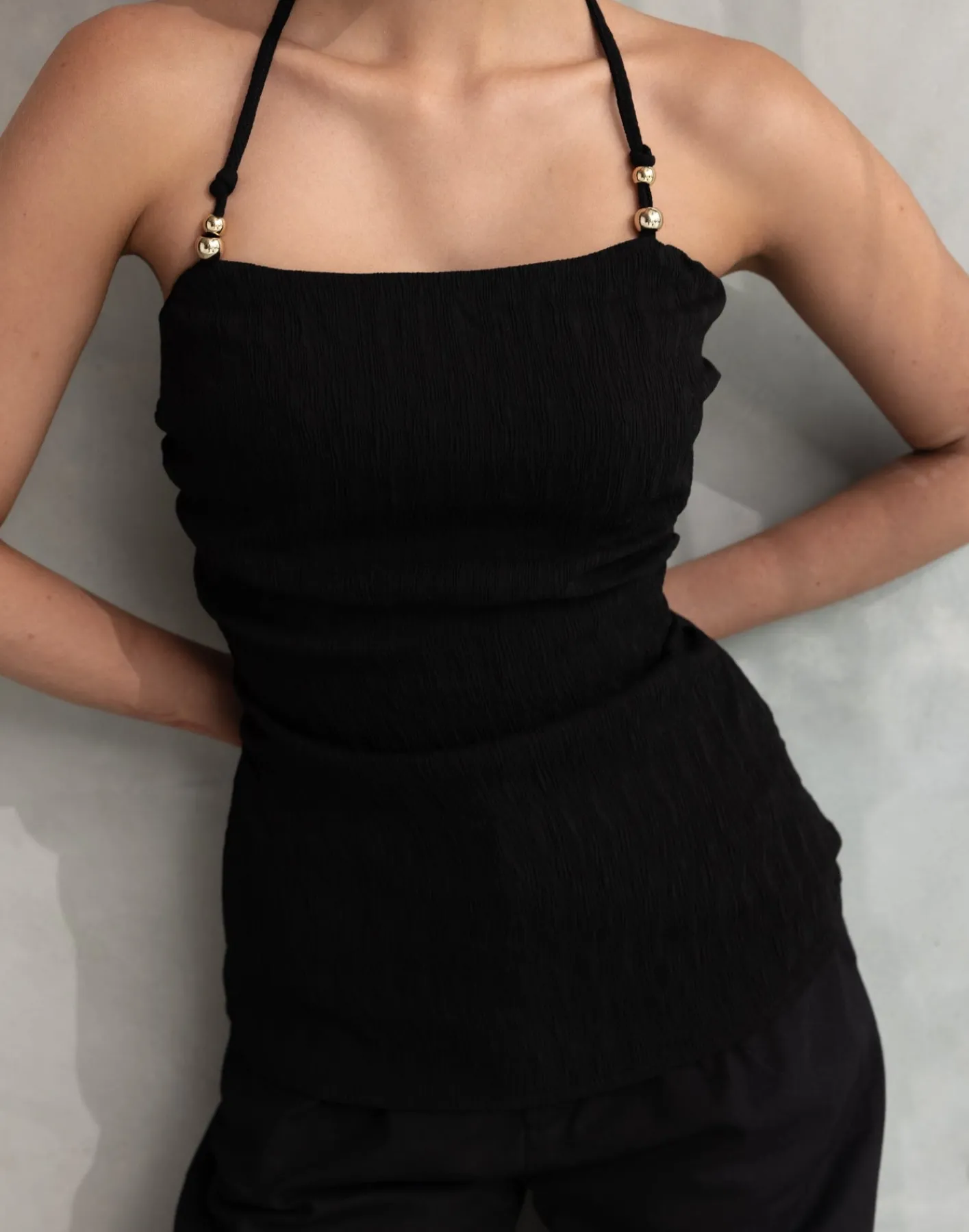 Miguel Top (Black)*CHARCOAL Clearance