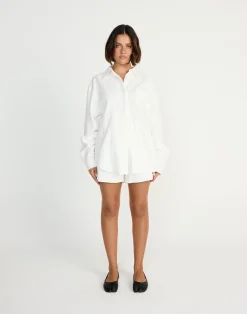 Mikah Long Sleeve Top (White)*CHARCOAL CLOTHING Clearance