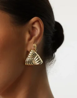 Mina Earrings (Gold)*CHARCOAL Best