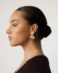 Mina Earrings (Gold)*CHARCOAL Discount