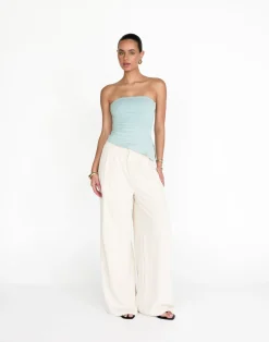 Monique Strapless Top (Azure)*CHARCOAL Clearance