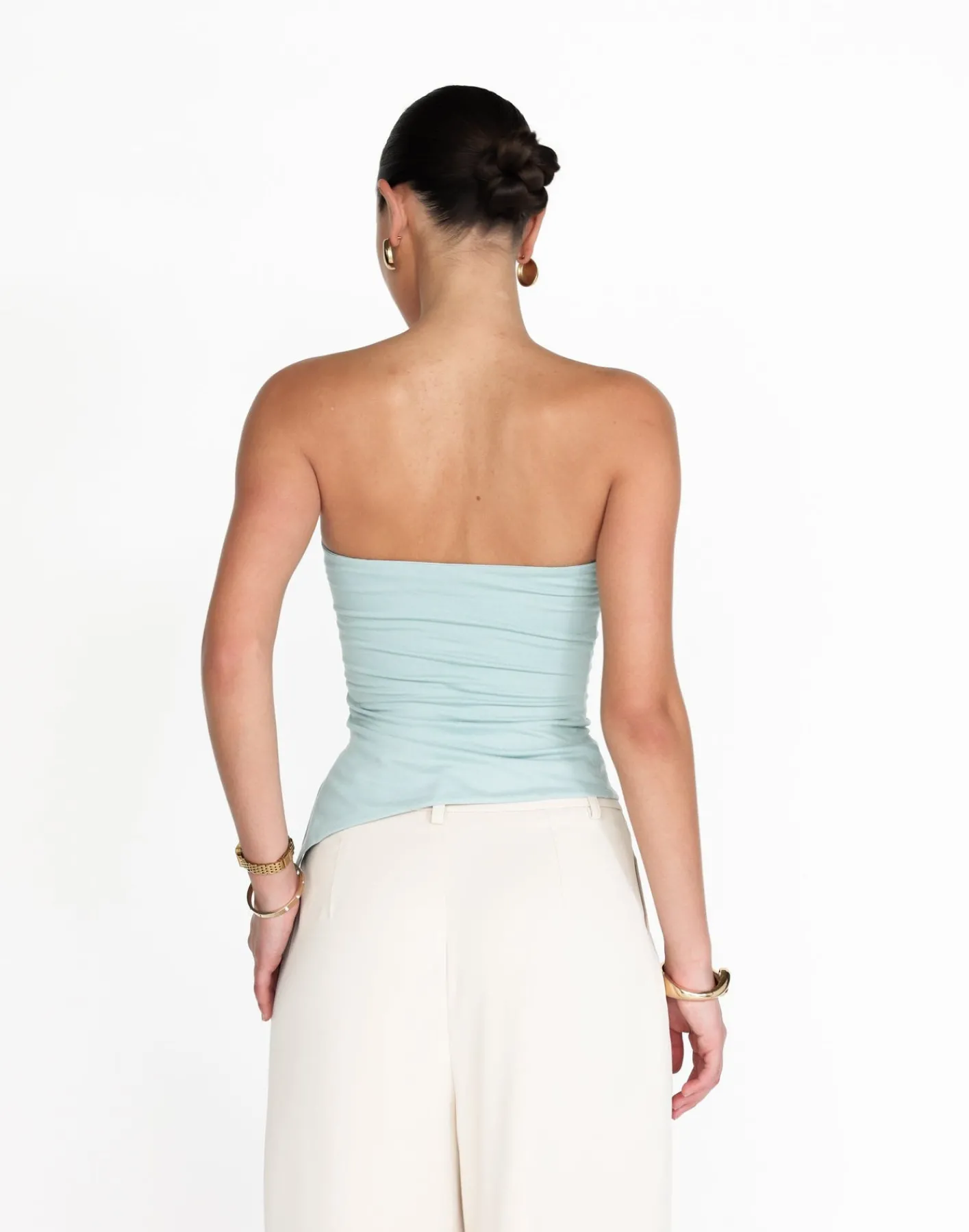 Monique Strapless Top (Azure)*CHARCOAL Clearance