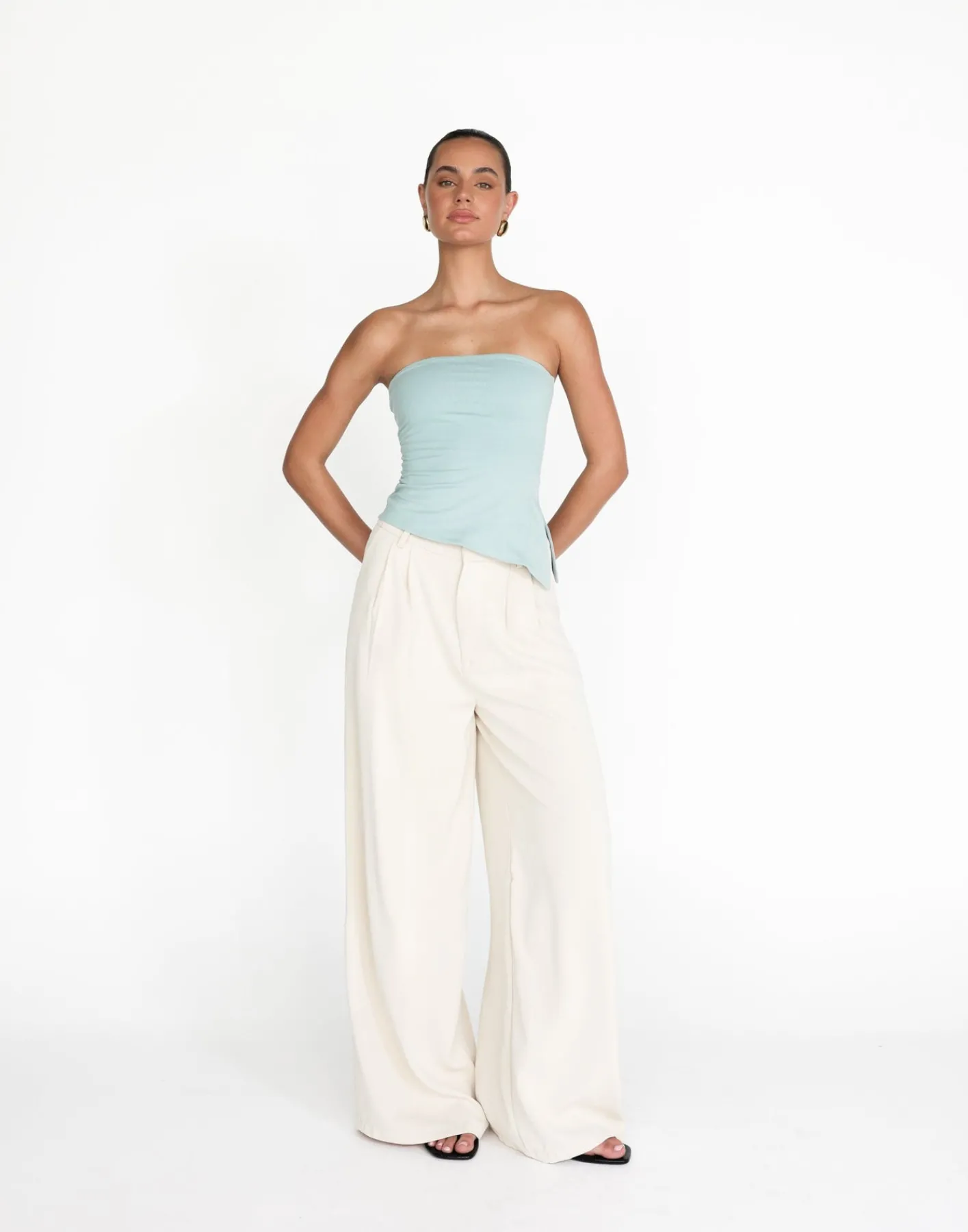 Monique Strapless Top (Azure)*CHARCOAL Best