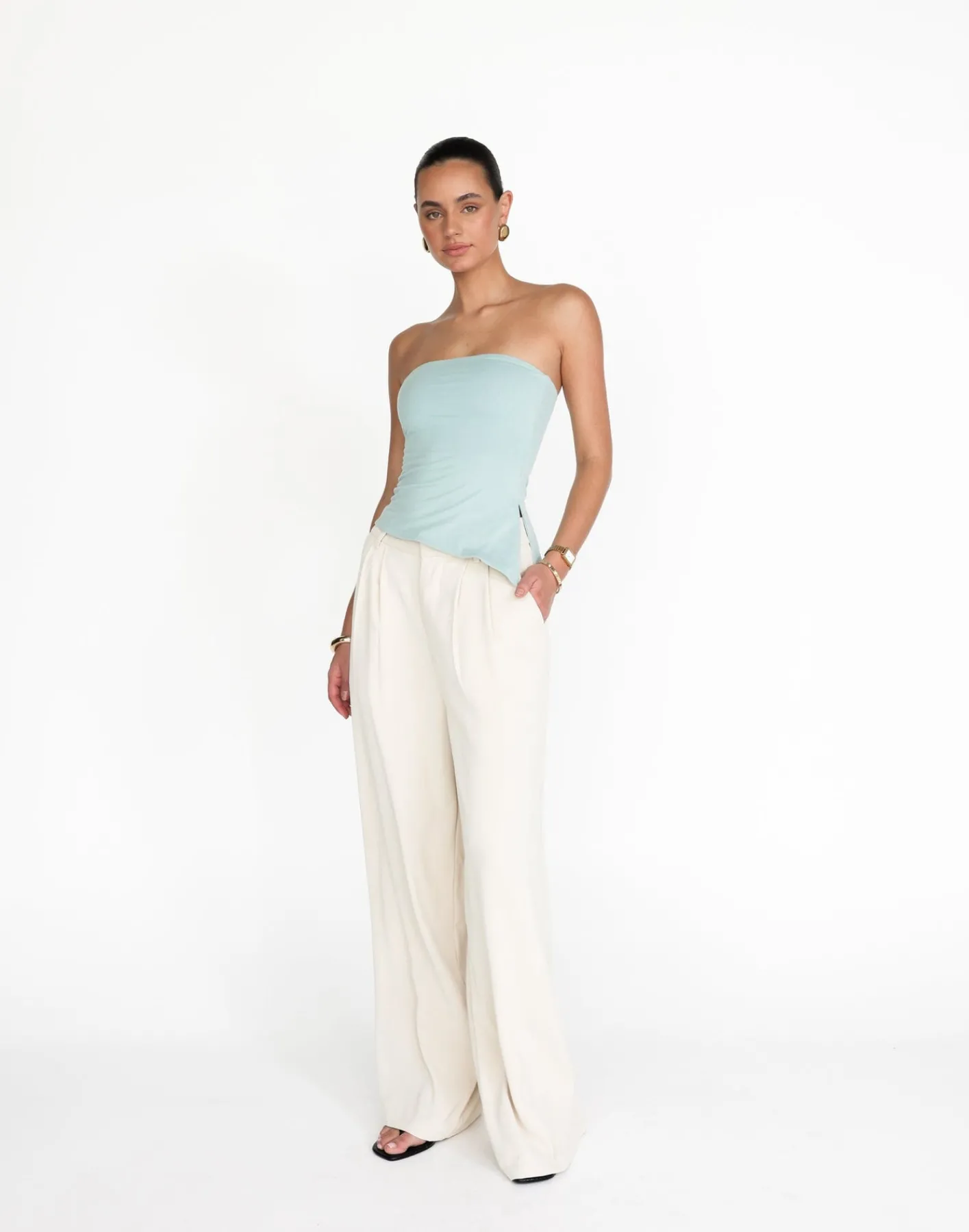 Monique Strapless Top (Azure)*CHARCOAL Best