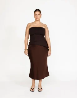 Monique Strapless Top (Chocolate)*CHARCOAL Fashion