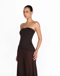 Monique Strapless Top (Chocolate)*CHARCOAL Fashion