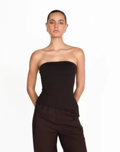 Monique Strapless Top (Chocolate)*CHARCOAL Fashion