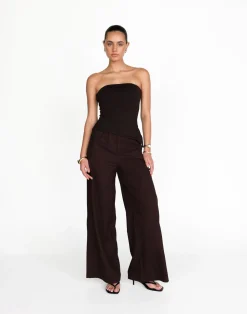 Monique Strapless Top (Chocolate)*CHARCOAL Fashion