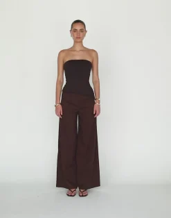 Monique Strapless Top (Chocolate)*CHARCOAL Fashion