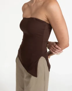 Monique Strapless Top (Cocoa)*CHARCOAL Discount