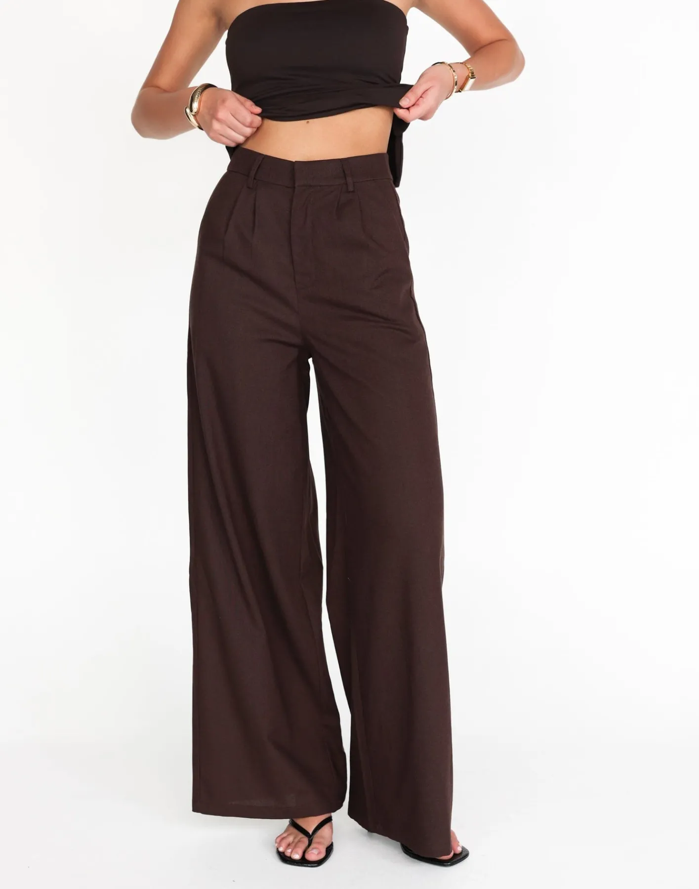 Nadia Pants (Chocolate)*CHARCOAL Sale