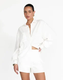 Nadia Shirt (White)*CHARCOAL Discount