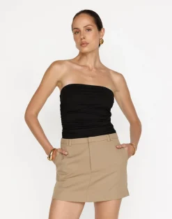 Nailah Mini Skirt (Hazelnut)*CHARCOAL Best