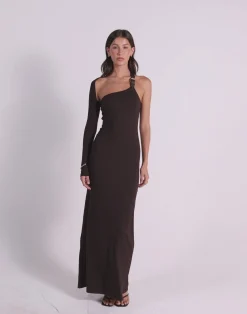 Nelson Maxi Dress (Chocolate)*CHARCOAL CLOTHING Discount
