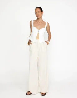 Nicole Top (White)*CHARCOAL Sale