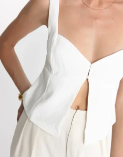 Nicole Top (White)*CHARCOAL Sale