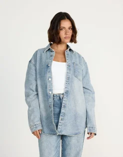 Nolan Denim Shirt (Mid Faded)*CHARCOAL CLOTHING Sale