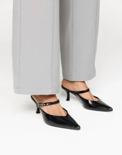 Olinda Heels (Black Crinkle Patent) - By Billini*CHARCOAL CLOTHING New