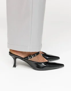 Olinda Heels (Black Crinkle Patent) - By Billini*CHARCOAL CLOTHING New