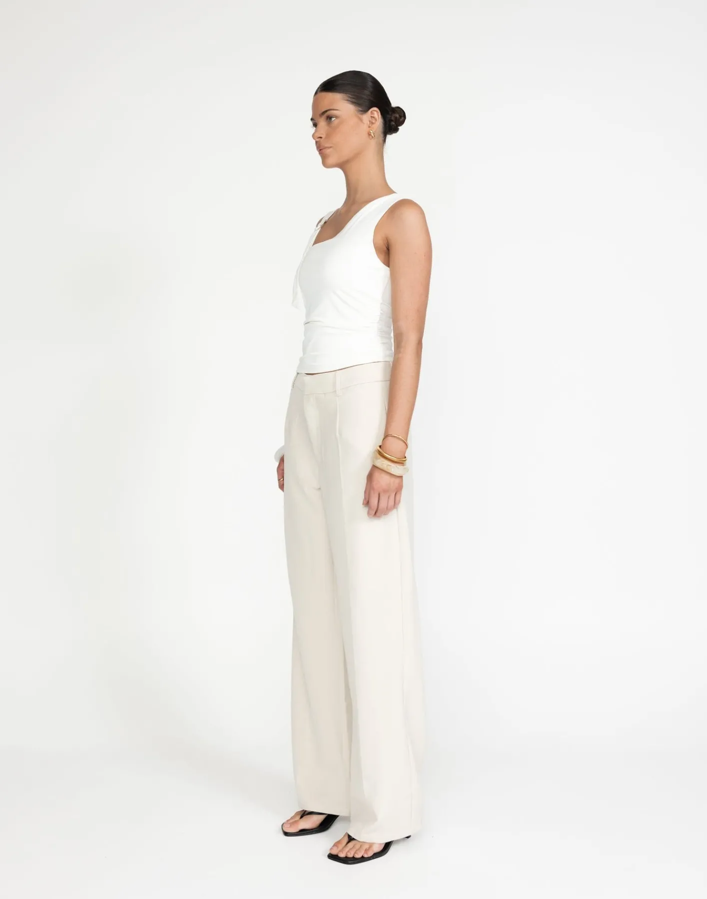 Paige Top (White)*CHARCOAL New